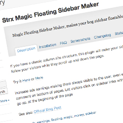 Strx Magic Floating Sidebar Maker